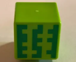 Minifig Head Special, Cube with Melon Print