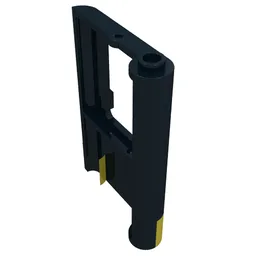 Door 1 x 4 x 5 Train Left with Yellow Stripe Print / Black