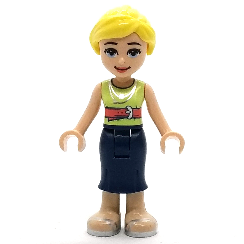 Lego Marisa - Yellowish Green Top, Dark Blue Skirt, Bright Light Yellow Hair