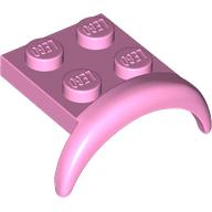 Lego Wheel Arch, Mudguard 2 x 3 x 1 1/3 with 2 x 2 Plate / Bright Pink