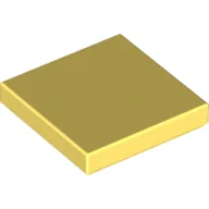 Tile 2 x 2 with Groove / Bright Light Yellow