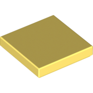 Lego Tile 2 x 2 with Groove / Bright Light Yellow