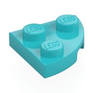Lego Plate Round Corner 2 x 2 / Medium Azure