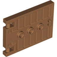 Lego Door 1 x 5 x 3 with 3 Studs and Handle / Medium Nougat