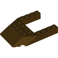 Lego Brick Wedged, Sloped 6 x 8 Cutout / Dark Brown