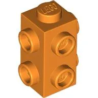 Brick Special 1 x 1 x 1 2/3 with 6 Studs on 3 Sides / Orange