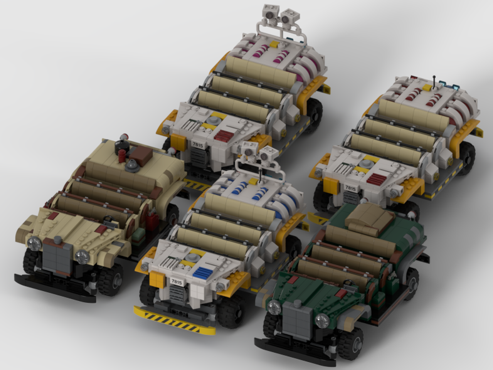 Lego Dinosaur Time Rover / Indiana Jones Adventure Troop Transport Vehicle Bundle