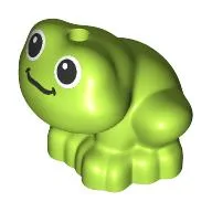 Animal, Frog Sitting with Black Eyes Print / Lime