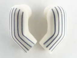 Arm, (Matching Left and Right) Pair with 6 Dark Bluish Gray Pinstripes Pattern / White
