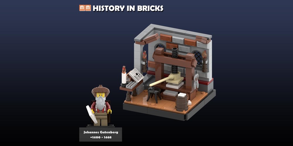 Lego History in Bricks: #1 Johannes Gutenberg