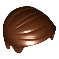 Lego Hair Smooth Combed Sideways / Reddish Brown
