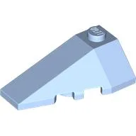 Brick Wedged, Sloped 4 x 2 Triple Left / Bright Light Blue