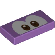 Tile 1 x 2 with Brown Eyes (Urchin) Print / Medium Lavender