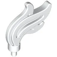 Flame / Headwear Accessory Plume / Feather, Triple Point / White
