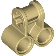 Technic Axle and Pin Connector Perpendicular Double / Tan