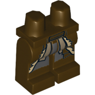Lego Hips and Dark Brown Legs with Tan Trimmed Coat and Shirt Tails Print / Dark Brown