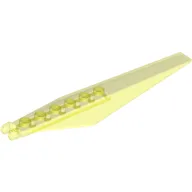 Hinge Plate 1 x 12 Locking with Angled Side Extensions and Tapered Ends, 7 Teeth / Trans-Neon Green