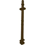 Boat, Mast 2 x 2 x 20 with Holes - Side Aligned x shape Axle Hole, + Orientation / Dark Brown