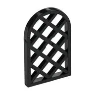 Window 1 x 2 x 2 2/3 Pane Lattice Diamond with Rounded Top