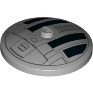 Dish 4 x 4 Inverted [Radar] with TIE-Fighter Technic Print