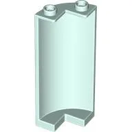Cylinder Quarter 2 x 2 x 5 (Wall) / Light Aqua
