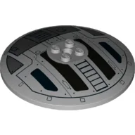 Dish 8 x 8 Inverted [Radar] with Black Spaceship Print