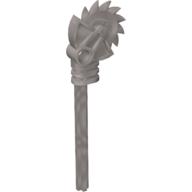 Lego Large Figure Weapon Staff, Long Axle Circular Saw with Hole / Pearl Light Gray