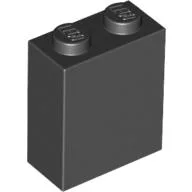 Brick 1 x 2 x 2 with Inside Stud Holder / Black