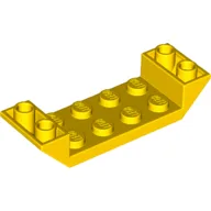 Brick Sloped Inverted 45° 6 x 2 Double with 2 x 4 Recessed / Yellow