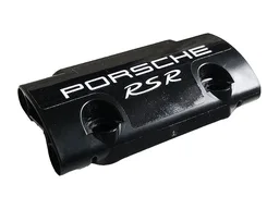 Technic, Panel Curved 7 x 3 with 2 Pin Holes through Panel Surface with White 'PORSCHE' and 'RSR' on Black Background Pattern (Sticker) - Set 42096