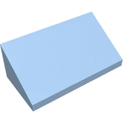 Brick Sloped 30° 1 x 2 x 2/3 / Bright Light Blue