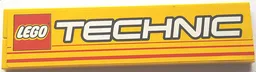 Stickered Assembly 8 x 2 with LEGO TECHNIC Logo and Red Stripes Pattern (Sticker) - Set 8457