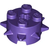 Brick Round 2 x 2 Special with Spikes / Dark Purple