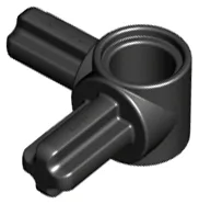 Technic Pin Connector Hub with 2 Perpendicular Axles / Black