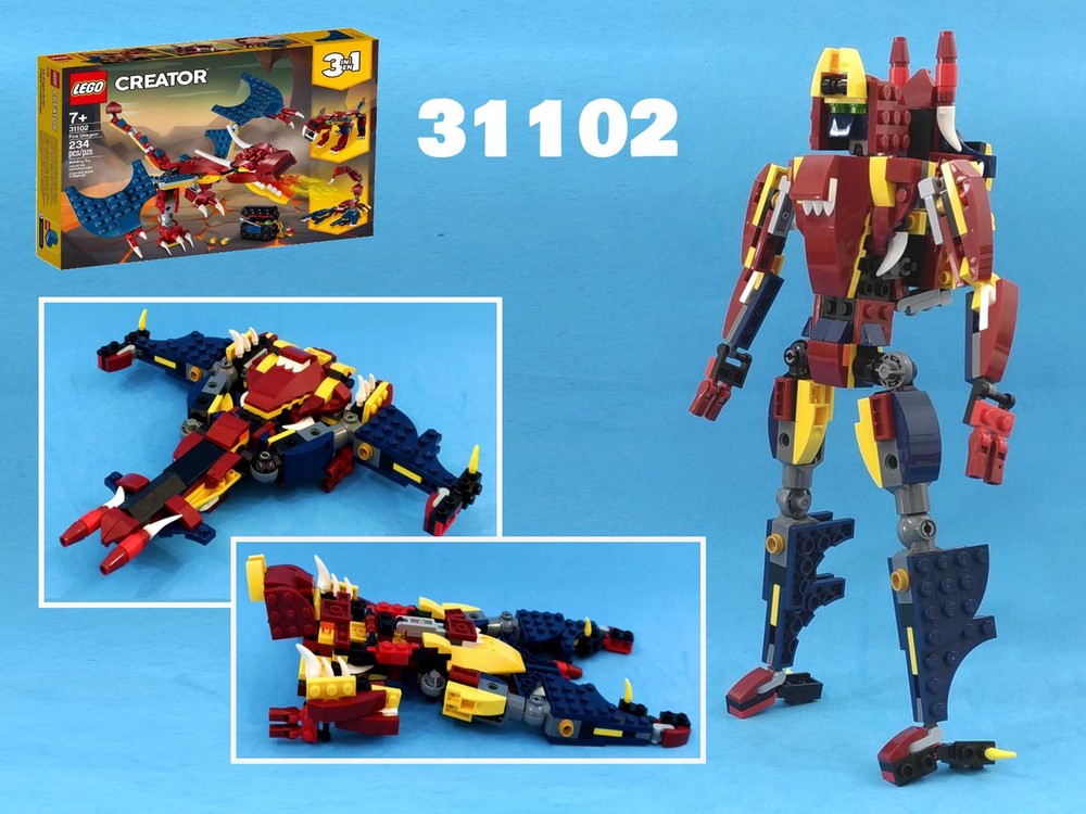 Lego Transformer Triple Changer Dragonica from LEGO Creator 31102