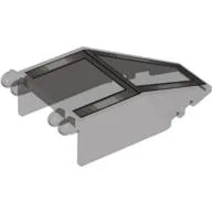 Windscreen 7 x 4 x 1 2/3 with Hinges with Light and Dark Gray Frame Print / Trans-Brown