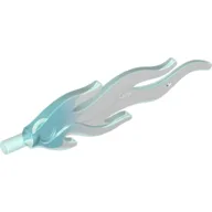 Wave / Flame Rounded Large with Marbled Trans Clear Pattern