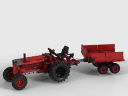 Antique Tractor with Trailer