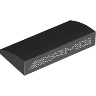 Brick Curved 2 x 4 x 2/3 No Studs with White 'AMG' Print / Black