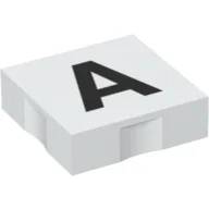 Duplo Tile 2 x 2 with Capital 'A' Print
