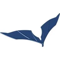 Large Figure Wing, Double with Axle / Dark Blue