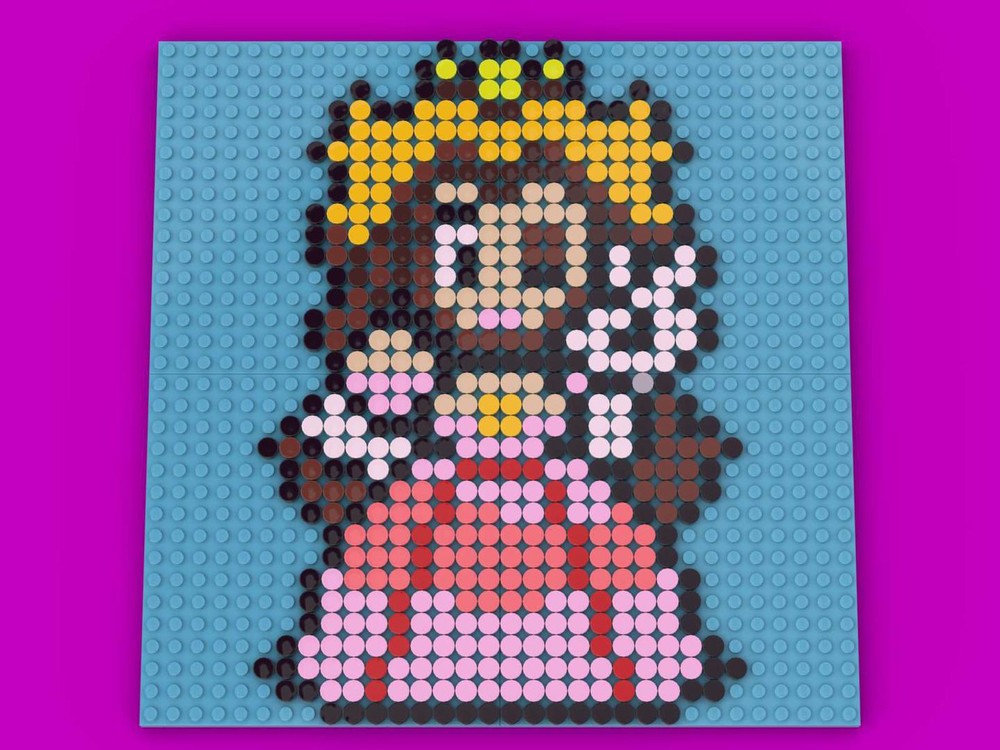 Lego Peach as an bead picture