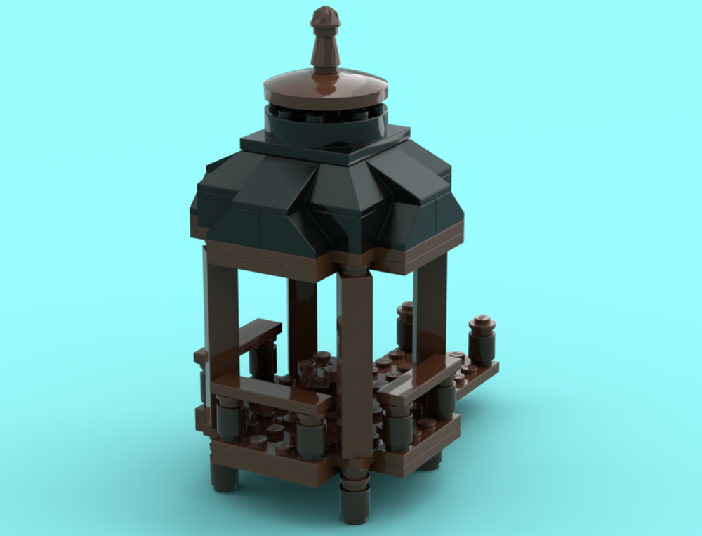 Lego Gazebo over a lake