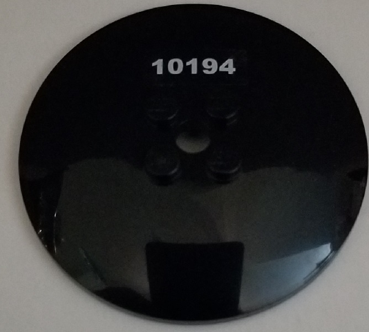 Lego Dish 6 x 6 Inverted (Radar) - Solid Studs with White '10194' Pattern (Sticker) - Set 10194