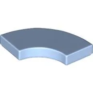 Tile 2 x 2 Curved, Macaroni / Bright Light Blue