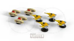Nano Size N1 starfighters and Vulture Droid Starfighters