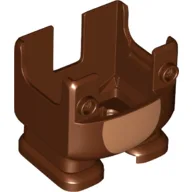 Nintendo Figure, Legs and Overalls with Two Front Studs and Medium Nougat Belly, with Internal Prongs for Tanooki Suit / Reddish Brown