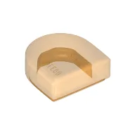 Tile Round 1 x 1 Half Circle / Trans-Orange
