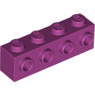 Lego Brick Special 1 x 4 with 4 Studs on One Side / Magenta
