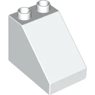 Duplo Brick 3 x 2 x 2 Slope / White